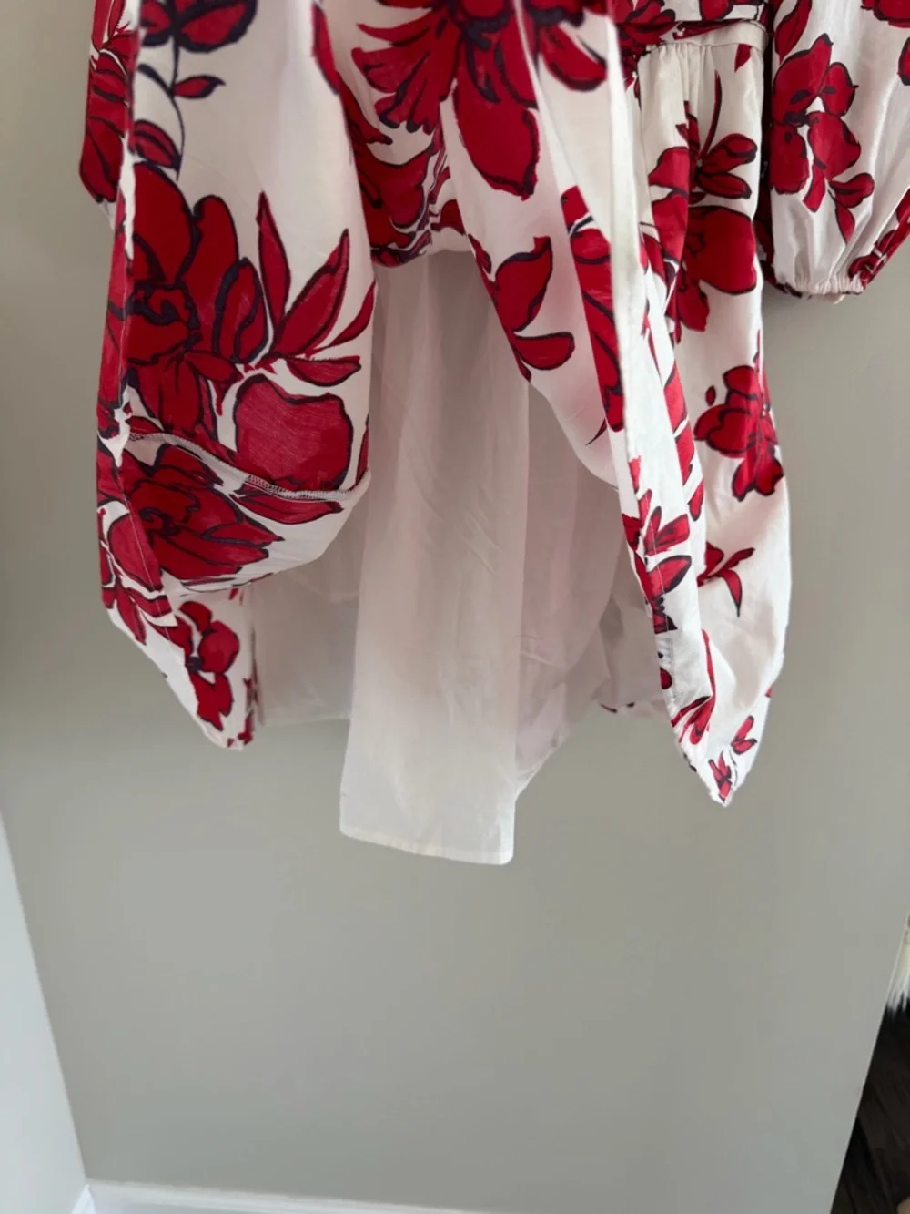 Abercrombie & Fitch Floral Mini Dress Puff Sleeve Cottagecore Babydoll Medium - Picture 6 of 8